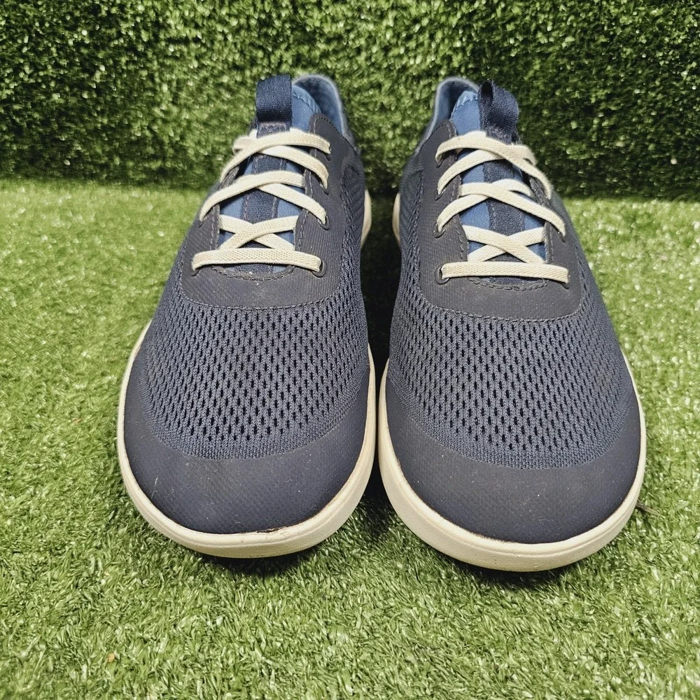 Olukai Moku Pae Navy Blue Mesh Slip On Comfort Boat Shoes Mens Size 9.5